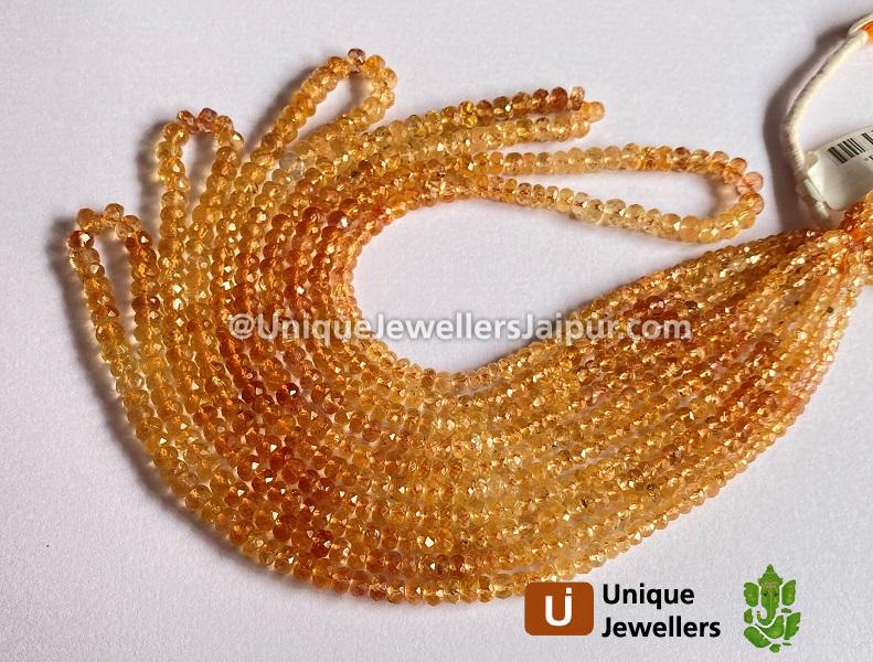 Imperial Topaz Faceted Roundelle Beads